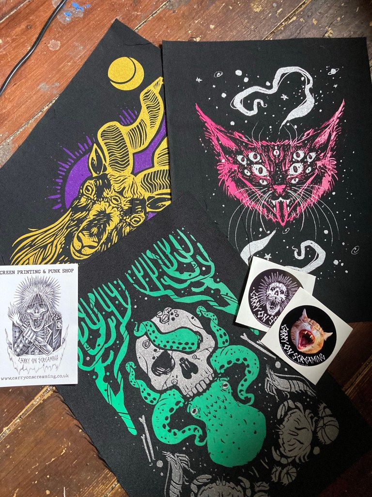 Screen printed back patches 
